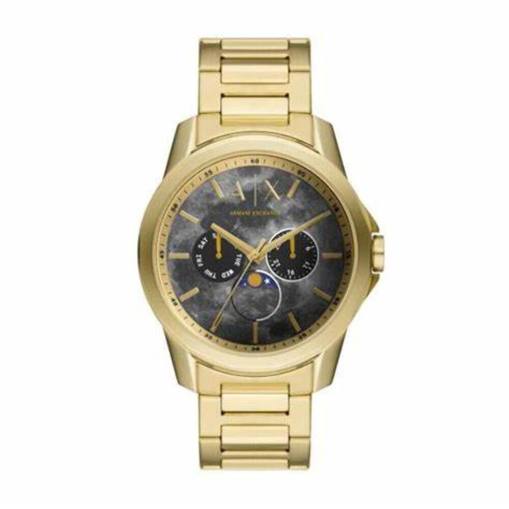 Armani Exchange AX1737 Men's Watch - Gold-Tone Stainless Steel Bracelet, Gray Di